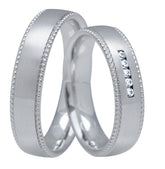 Linden Trauringe / Eheringe Bremgarten mit Diamanten 0.0135 ct. - 1607/1608